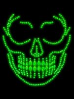 Glow in the Dark Skull Face Jewels Sticker - Image 2