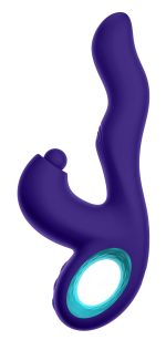 Klio Triple Action Thumping Rabbit Vibrator - Dark Purple - Image 7