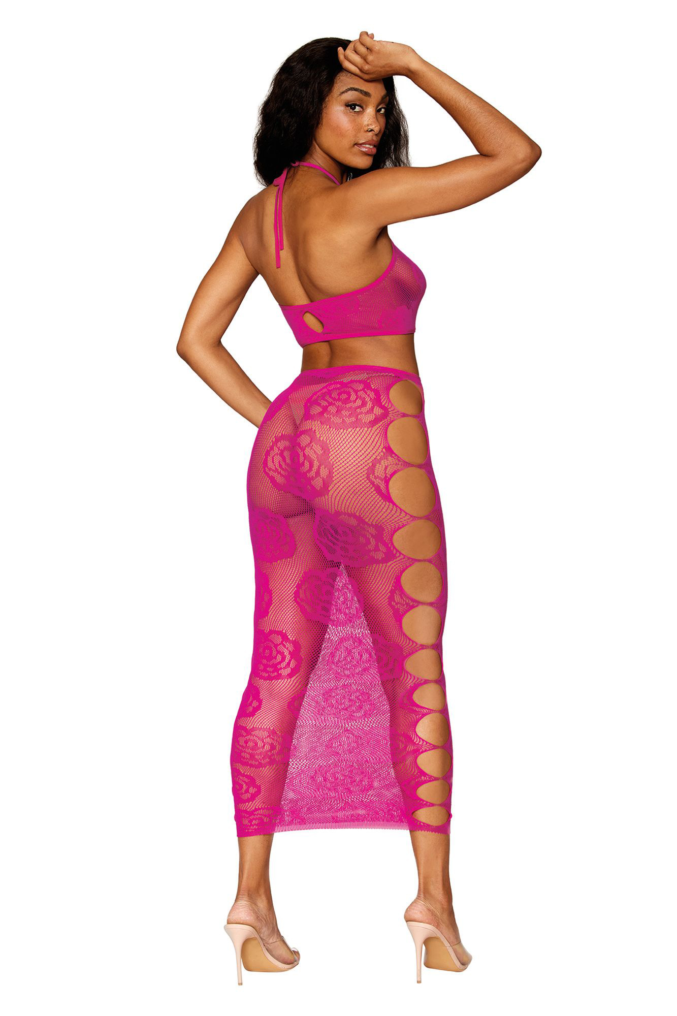 RQpGRwo864jvUet6k76LzelfEygD4SM2 Bralette and Long Skirt - One Size - Beet - Image 1