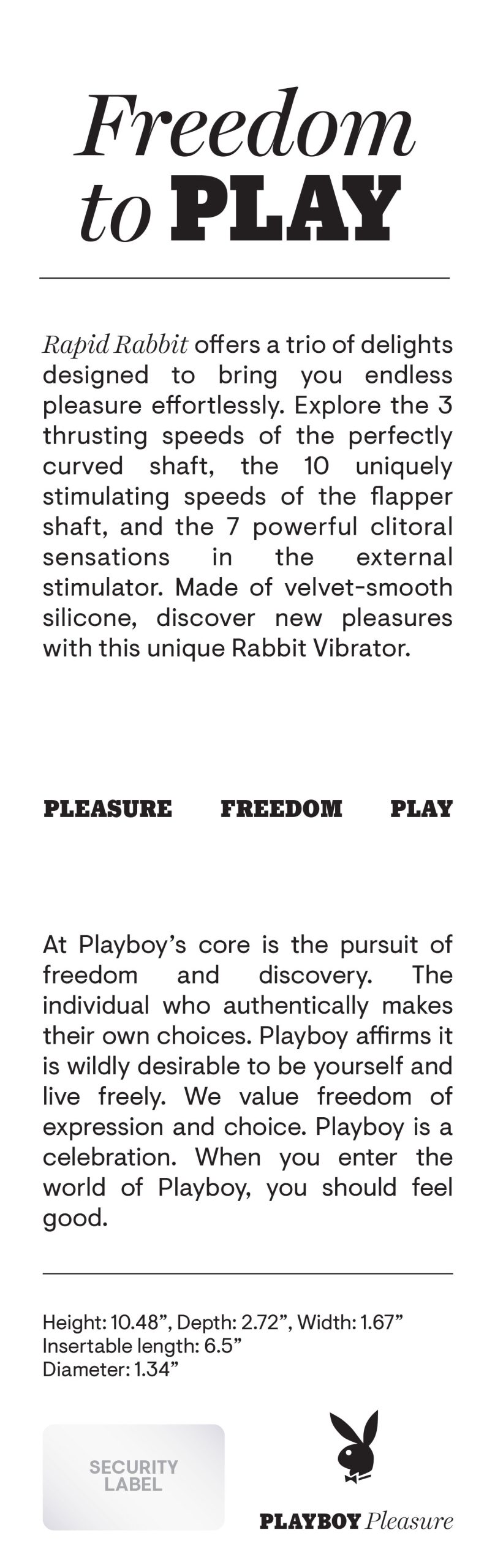 RSZN2soclRme7b71Kss1PhZBhoLcOx0n Playboy Pleasure - Rapid Rabbit - Vibrator - Black - Image 1