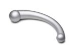 10x Vibra-Crescent Silicone Dual Ended Dildo - Silver - Image 2