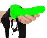 Realistic Hollow Strap-on Harness 7 Inch - Glow in the Dark - Image 4