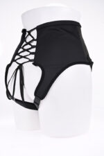 High Waisted Corset Strap on - Black - Image 3