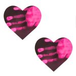 Neon Pinky Tink Temperature Reactive Heart Nipple Cover Pasties - Image 3