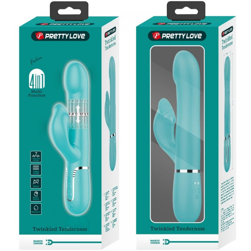 Rj9lpPkCW3fxOhIBhoFXYjWFRdpIYLec Falin Rabbit Vibrator Pearls - Turquoise - Image 1