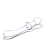 9 Inch Classic Curved Dual-Ended Dildo - Clear - Image 2