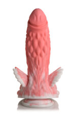 Pegasus Pecker Winged Silicone Dildo - Pink/white - Image 4