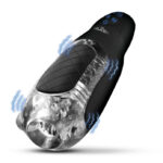Pleasure Grip Sucking and Vibrating Masturbator - Black - Image 2
