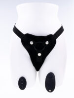 Hidden Pocket Strap on With Remote Control Vibrator - Black - Image 7