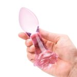 3 Pc Rosebud Butt Plug Set - Pink - Image 5