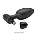 Pretty Love Vibra Butt Plug II - Black - Image 6