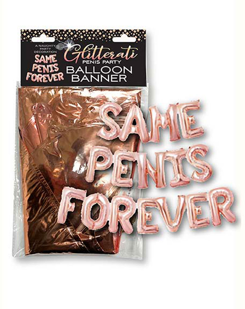 SccDf1cR7CeXmET36b4BJ45rnQq2IIL1 Glitterati Same Penis Balloon Banner - Pink - Image 1