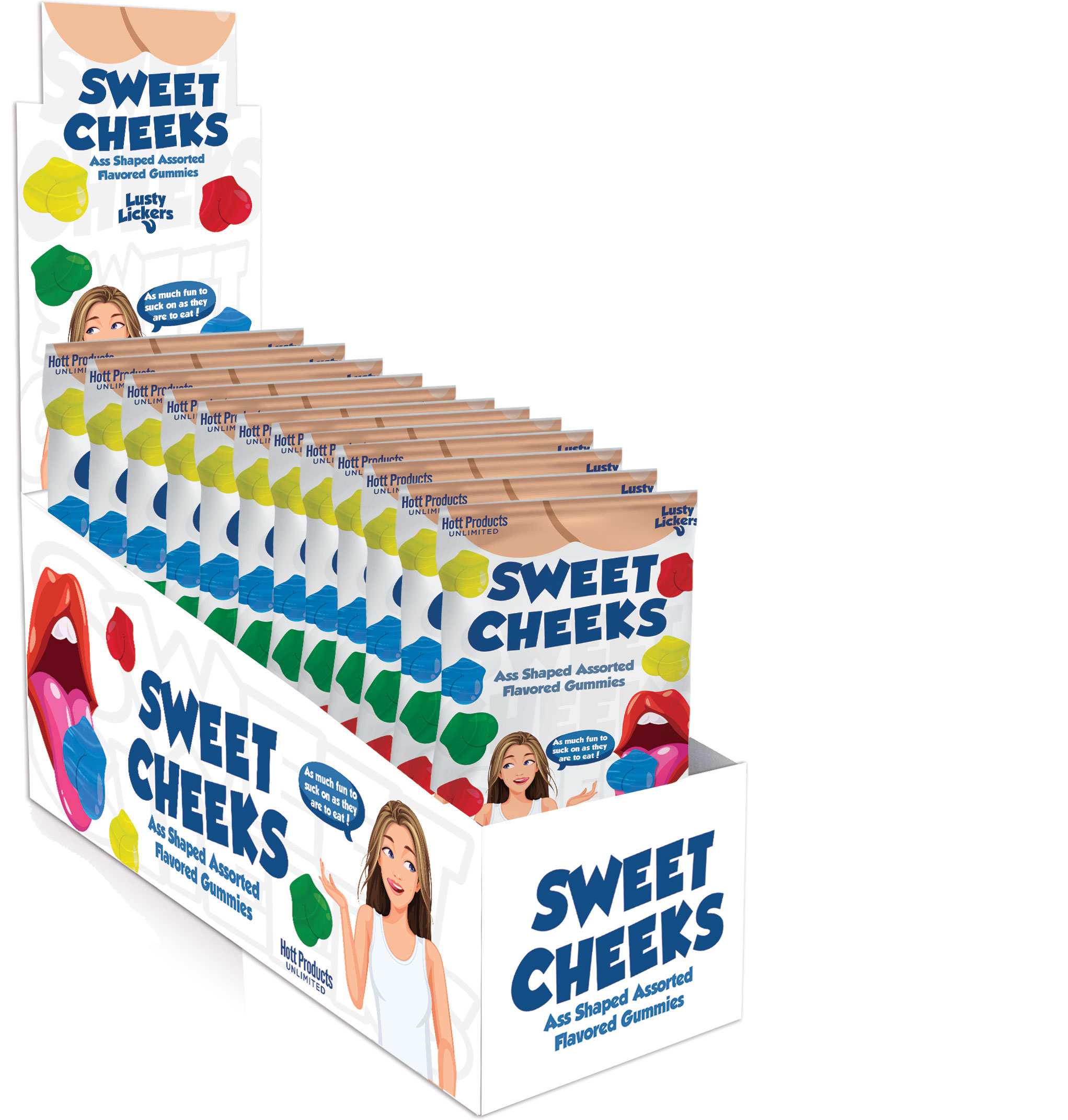 SwHOhwmQV7Wyov9zEFeUdayRlRim7cDM Sweet Cheeks Gummies - Ass Shaped Gummies - Assorted Flavors - Image 1