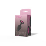 Gemma Pink Gem Black Silicone Plug - Small - Image 3
