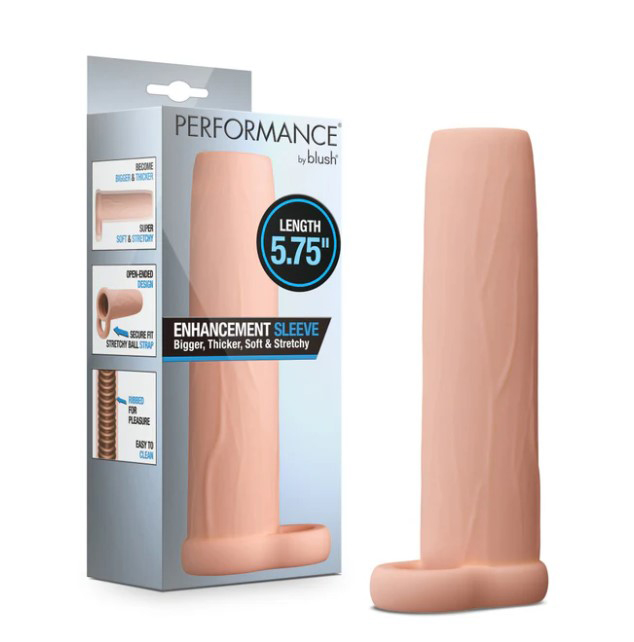 TJrVArpO Performance 5.75 Inch Enhancement Sleeve - Beige - Image 1