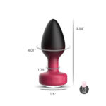 Eluxe Vibrating Clr Gem Rbyombre Plug Md With Remote - Image 8
