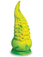 Alien Nation Octopod Silicone Rechargeable Vibrating Creature Dildo - Yellow and Green - Image 2