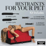 Lover's Bondage Bench - Red - Image 2