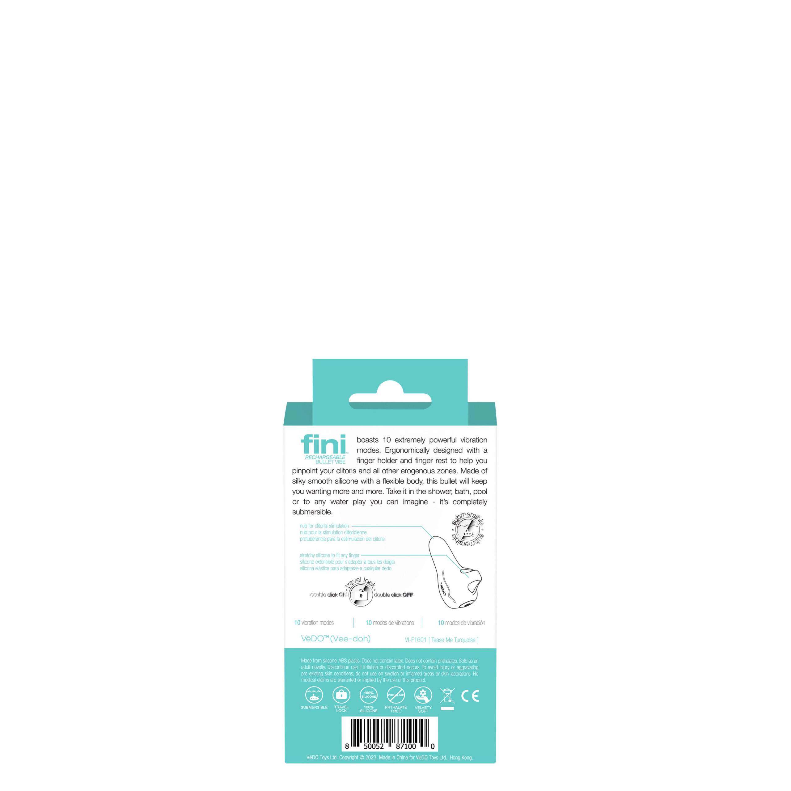 TdNfVLqQM8BL7AKjOFb33sYSnY1inFRe Fini Rechargeable Bullet Vibe - Turquoise - Image 1