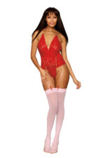 Garter Teddy - One Size - Ruby - Image 2