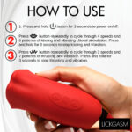 Magic Kiss Kissing Clitoral Stimulator With Thrusting Vibrator - Red - Image 4