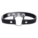 Kinky Kitty Ring Slim Choker - Black - Image 5
