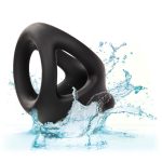 Alpha Liquid Silicone Dual Cage and Ring - Black Ring - Black - Image 11