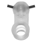 Airlock Electro Air-Lite Vented Chastity With Two 4mm Contacts - Clear Ice - Image 3