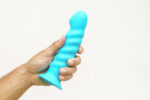 Kendall Silicone Dong Swirled Satin Finish - Neon Blue - Image 4