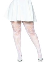 Butterfly Net Tights - 1x/2x - White - Image 2