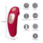 Remi 15-Function Rechargeable Remote Control Suction Panty Vibe - Red - Image 6