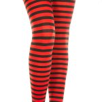 Striped Tights - One Size - Black/red
