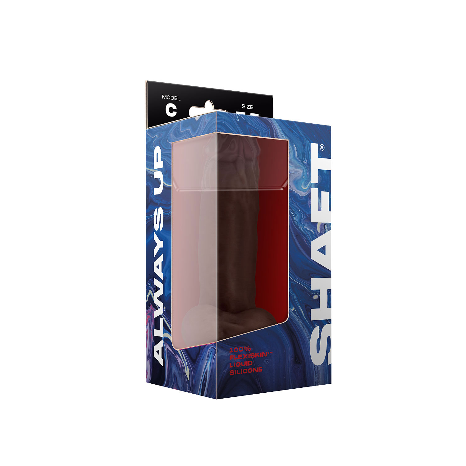 UIBbNORB5Bbr176RO3dxSj2ZcnCI9L2L Shaft - Model C 7.5 Inch Liquid Silicone Dong With Balls - Mahogany - Image 1