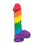 Pumped Rainbow Silicone Dildo - Image 2