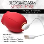 Mystic Rose Sucking and Vibrating Silicone Rose - Red - Image 7