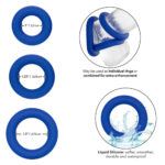 Admiral Universal Cock Ring Set - Blue - Image 5