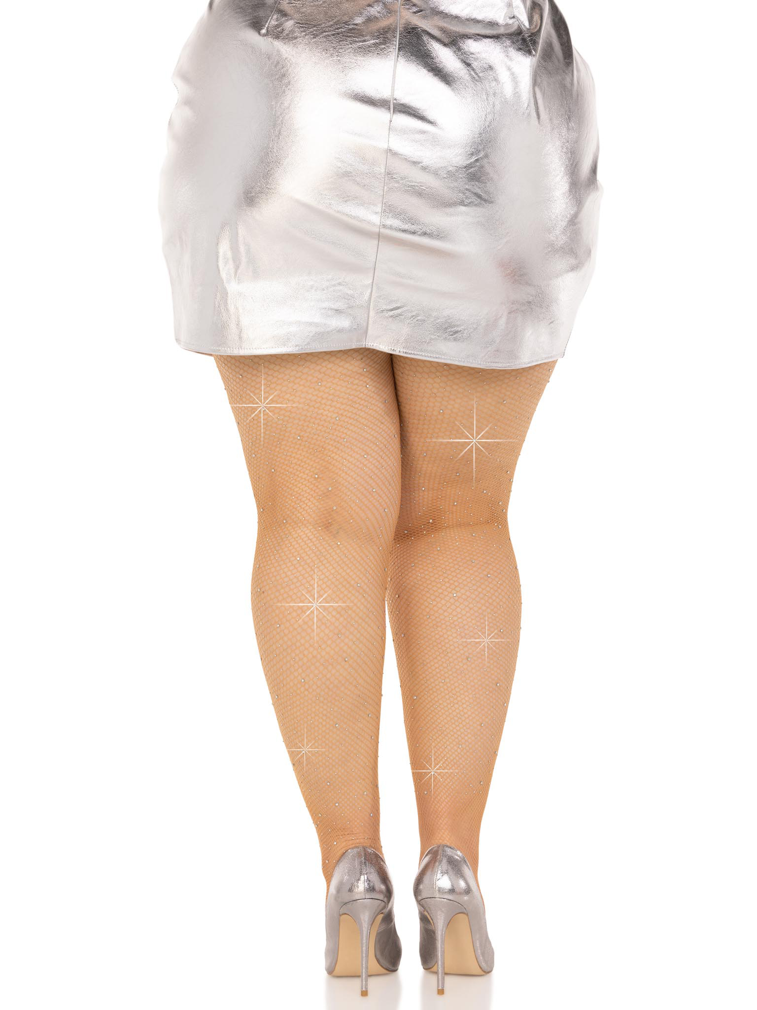 Up6utusH3MBVTBHq2eDLhmXxx6D3nBms Colby Rhinestone Fishnet Tights - 1x/2x - Caramel - Image 1
