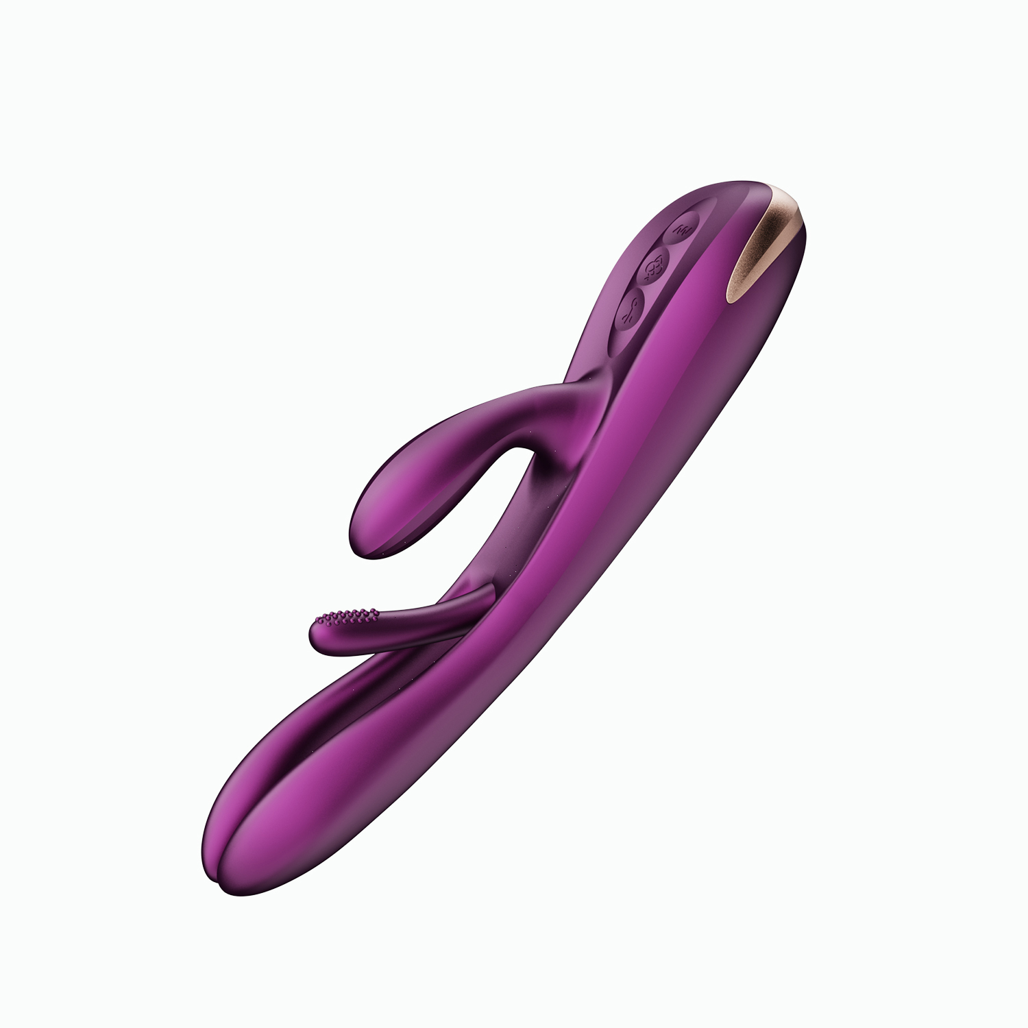 UxdQAdypOQQWCClcXruFfHQlM9XchVDL Terri - App Controlled Tapping Rabbit Vibrator - Purple - Image 1