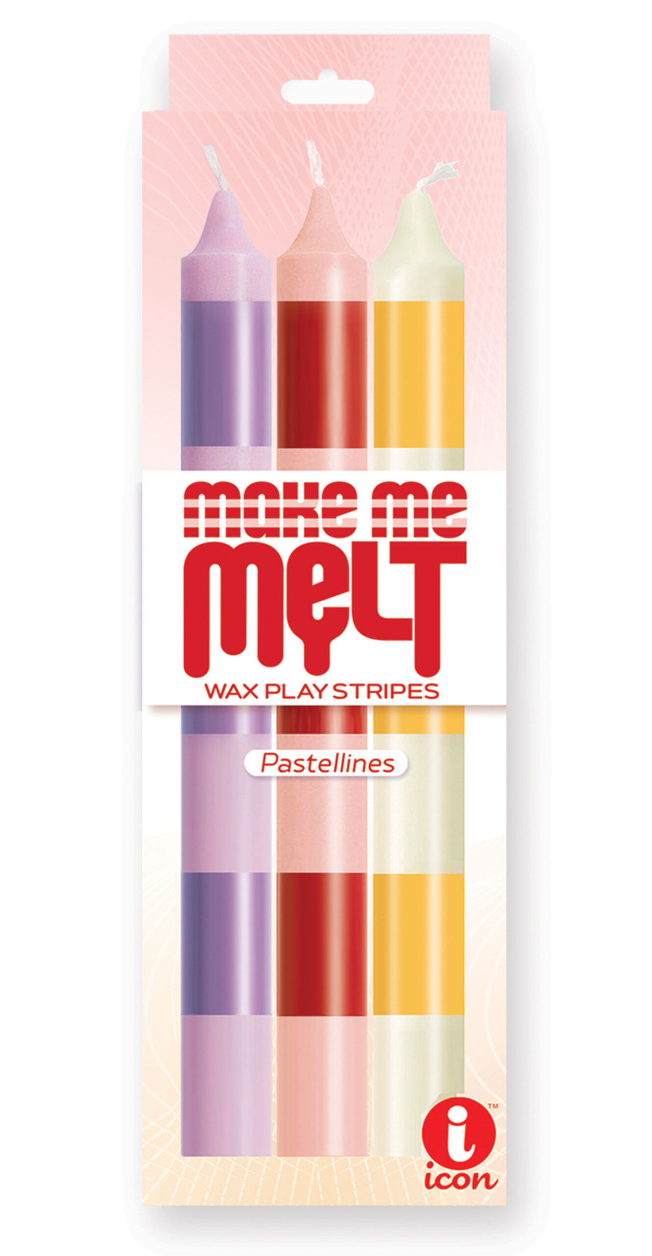 VJZMib5HMU5FjKHTIkpAVvTWwJaPZsQw The 9's Make Me Melt Sensual Warm Drip Candles 3pk Stripes Pastellines - Image 1