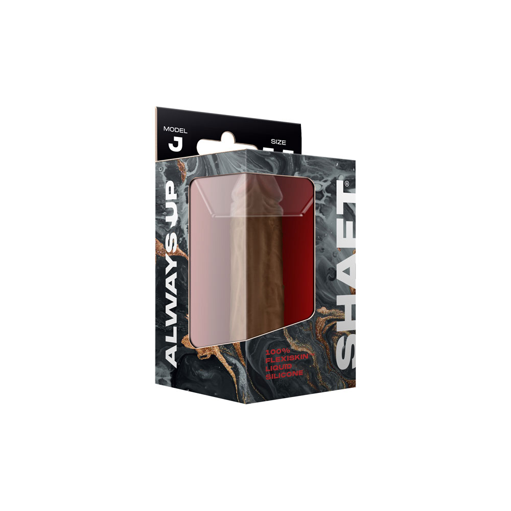 VMwdPWk8vAR5Na1daZVXhRXo7l57a89n Shaft - Model J 5.5 Inch Liquid Silicone Dong - Oak - Image 1