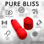 Pleasure Rose-Petite Mini Silicone Rose Wand - Red - Image 4
