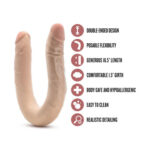 Dr. Skin Plus - 16.5” Posable Double Dong - Beige - Image 7