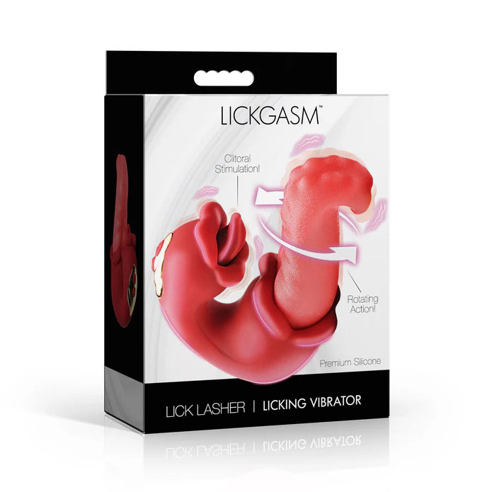 VdugFIVT Lickgasm Lick Lasher Licking Vibrator - Red - Image 1