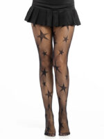 Star Net Tights - Os - Black - Image 3