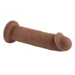 7 Inch Girthy Vibrating Dong - Dark - Image 5