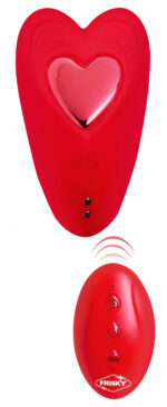 Love Connection Silicone Panty Vibe With Remote Control - Red - Image 2