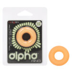Alpha Glow-in-the-Dark Liquid Silicone Prolong Medium Ring - Orange - Image 7