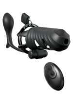 Fantasy C-Ringz Remote-Controlled Vibrating Cock Blocker With Ass-Gasm Plug - Black - Image 2