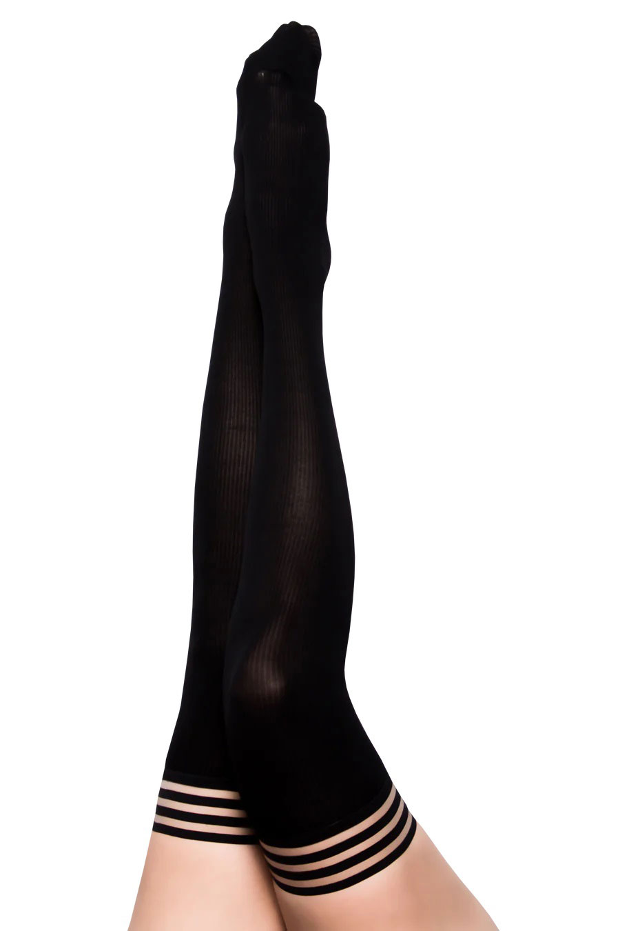 WHPBLd9vcNxL8KwvhqaH6YmscALl0nKp Dana Lynn - Ribbed Thigh High - Size C - Black - Image 1