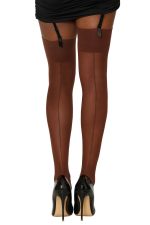 Seam Back Thigh High - One Size - Espresso